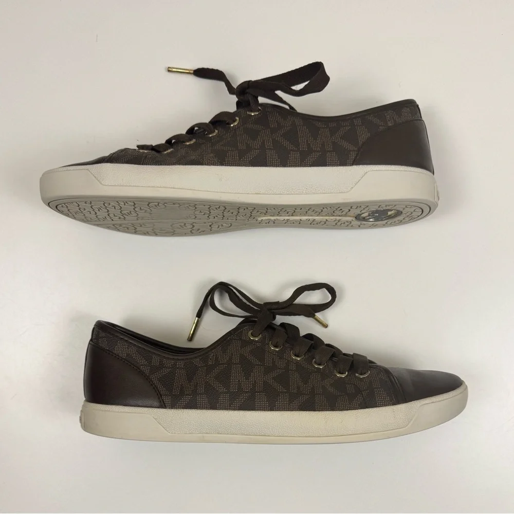Michael Kors Signature Brown Low Top Sneakers